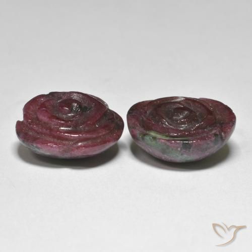 Ruby-Zoisite Gemstones in 14.8 x 15.7 mm Size for Sale, Ruby-Zoisite Stones in Multicolor Color