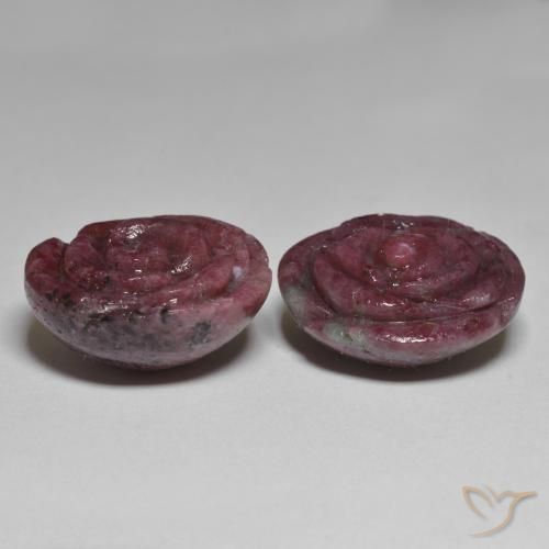 Ruby-Zoisite Gemstones in 19.2 x 18.8 mm Size for Sale, Ruby-Zoisite Stones in Multicolor Color