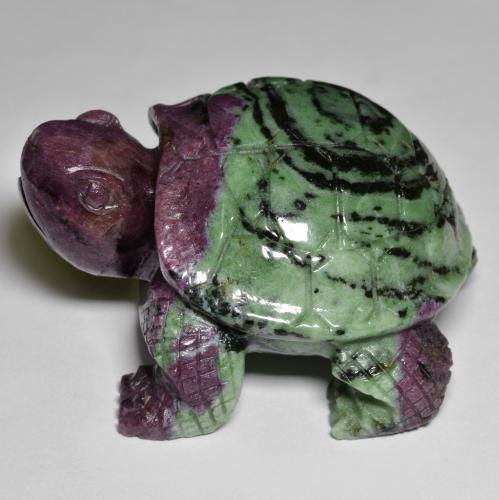576.15 ct Multicolor Ruby-Zoisite Stone, Natural Ruby-Zoisite in Carved Turtle Shape for Sale