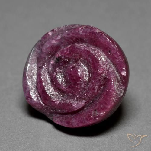 16.43 ct Carved Ruby-Zoisite, 14.7 x 13.7 mm From Tanzania, Photo A
