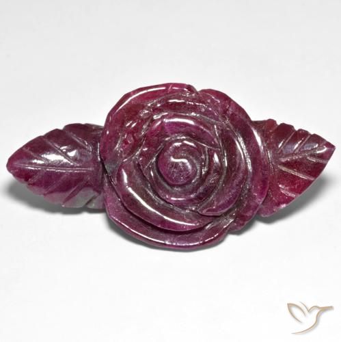 Rubí-Zoisita Rosa tallada de 73,22 ct de Tanzania, Dimensión 47,1x23,9 mm, Claridad Opaco, Piedra preciosa natural No tratado, 1 pieza de Rubí-Zoisita en color Rojo vino, Dureza Mohs de 6.5 - 7 Adecuado para joyas de uso diario, Photo A