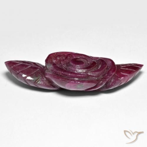 Ruby-Zoisite Gemstone in 47.1 x 23.9 mm Size for Sale, Ruby-Zoisite Stone in Wine Red Color