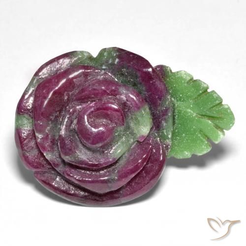 Rubí-Zoisita Multicolor Rosa tallada de 44.29 ct de Tanzania, dimensión 29,2 x 21,3mm, piedra preciosa natural No tratado, claridad Opaco, Rubí-Zoisita de 1 pieza en color Multicolor, dureza Mohs de 6.5 - 7 Adecuado para joyas de uso diario, Photo A