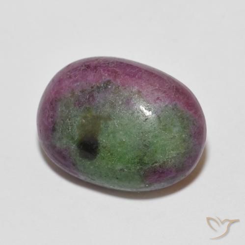 8.89 ct Multicolor Ruby-Zoisite Stone, Natural Ruby-Zoisite in Oval Cabochon Shape for Sale