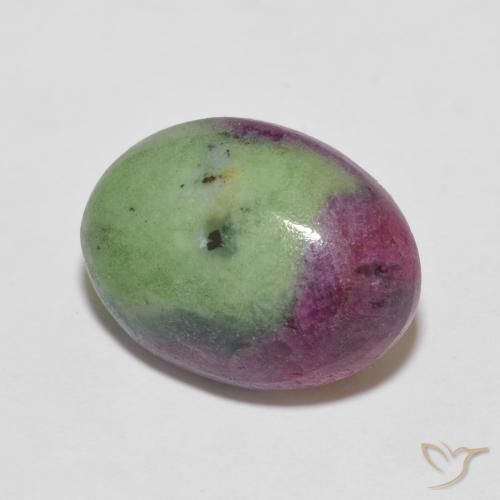 7.21 ct Multicolor Ruby-Zoisite Stone, Natural Ruby-Zoisite in Oval Cabochon Shape for Sale