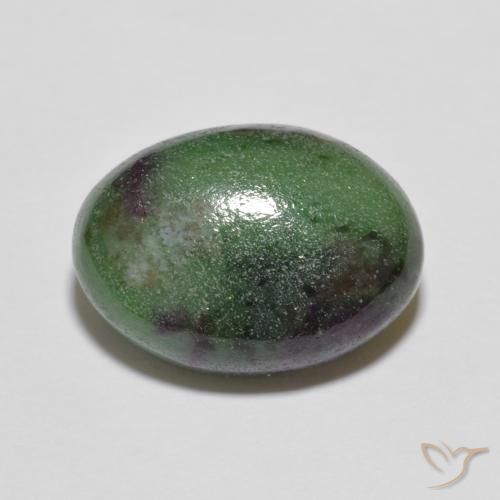 Rubis-zoisite ovale de 7,43 ct, 13,6 x 9,8 mm de Tanzanie, Photo A