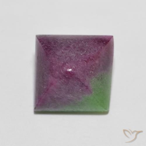 Rubis-zoisite carré de 6,25 ct, 6,5 x 9,4 mm de Tanzanie, Photo A