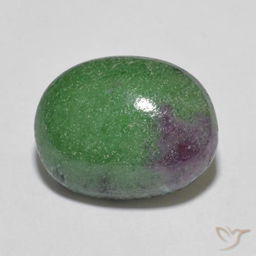 Rubino zoisite 13,6 x 10,5mm multicolore Ovale cabochon dalla Tanzania, peso di 7,84 ct, gemma naturale non trattati in purezza Opaque, 1 pezzo Rubino zoisite - Colore: Multicolore, durezza Mohs di 6,5 - 7 adatto per gioielli da indossare ogni giorno, Photo A