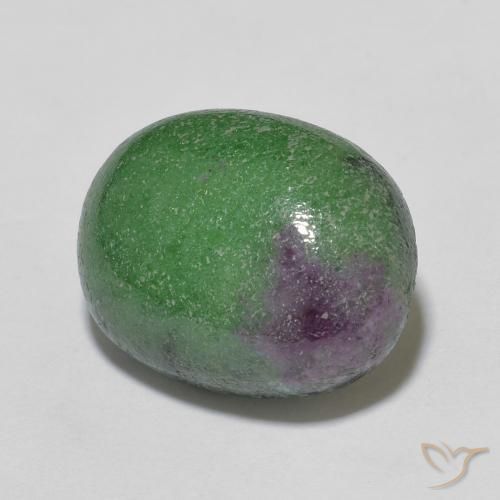 7.84 ct Multicolor Ruby-Zoisite Stone, Natural Ruby-Zoisite in Oval Cabochon Shape for Sale