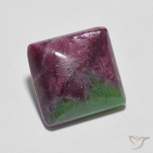 7.55 ct Square Ruby-Zoisite, 11 x 10.6 mm From Tanzania, Photo A