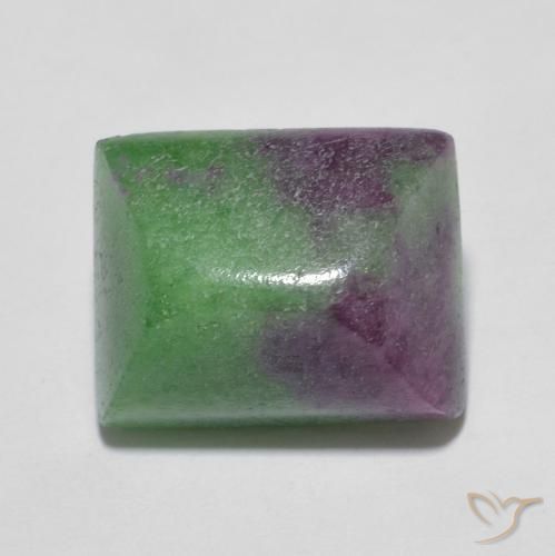 6.89 ct Multicolor Ruby-Zoisite Stone, Natural Ruby-Zoisite in Baguette Sugarloaf Cabochon Shape for Sale