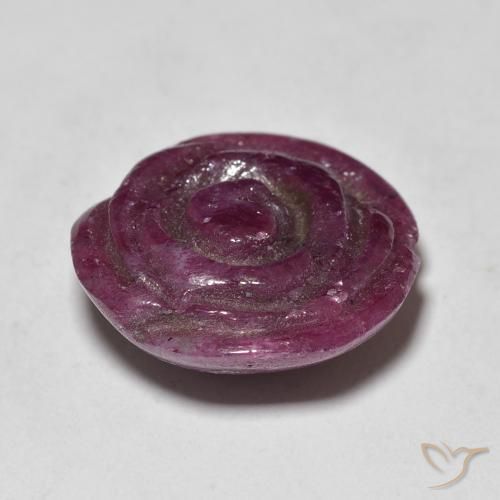 Ruby-Zoisite Gemstone in 16.8 x 16.5 mm Size for Sale, Ruby-Zoisite Stone in Dark Magenta-Pink Color