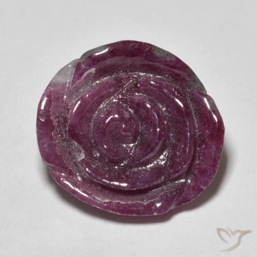 18.16 ct Carved Ruby-Zoisite, 16.4 x 14.9 mm From Tanzania, Photo A