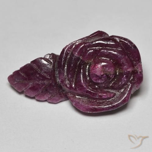 Rubis-zoisite sculpté de 24,39 ct, 24,9 x 14,5 mm de Tanzanie, Photo A