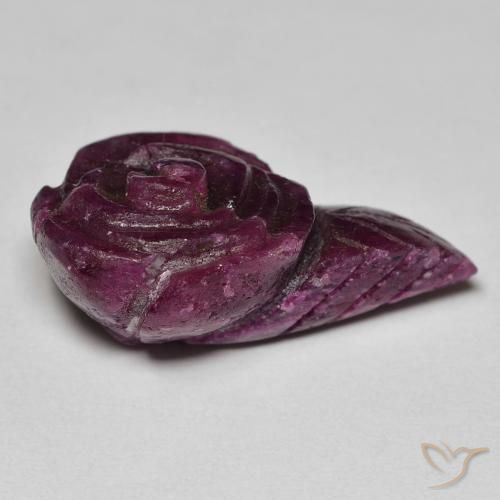 Ruby-Zoisite Gemstone in 24.9 x 14.5 mm Size for Sale, Ruby-Zoisite Stone in Raspberry Red Color