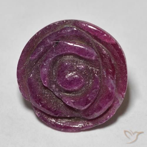 17.44 ct Carved Ruby-Zoisite, 16.7 x 16.5 mm From Tanzania, Photo A