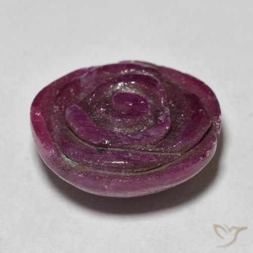 Ruby-Zoisite Gemstone in 16.7 x 16.5 mm Size for Sale, Ruby-Zoisite Stone in Medium Dark-Purple Color