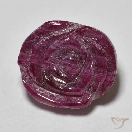 15.95 ct Carved Ruby-Zoisite, 14.1 x 12.3 mm From Tanzania, Photo A
