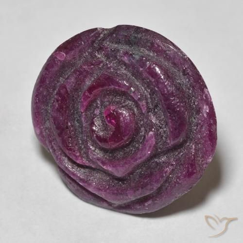 19.54 ct Carved Ruby-Zoisite, 19.5 x 19.5 mm From Tanzania, Photo A