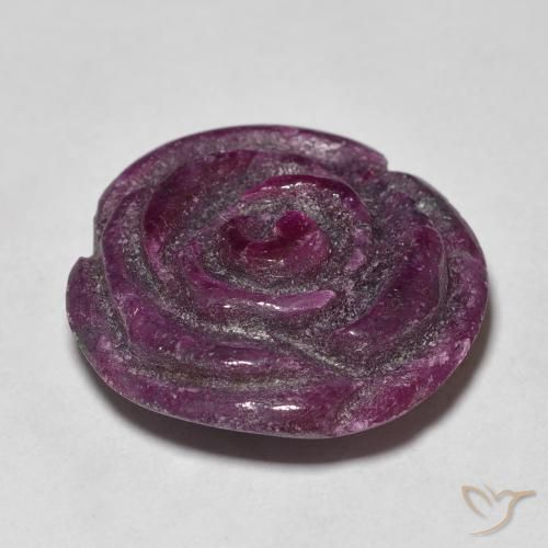 Ruby-Zoisite Gemstone in 19.5 x 19.5 mm Size for Sale, Ruby-Zoisite Stone in Medium Dark-Purple Color