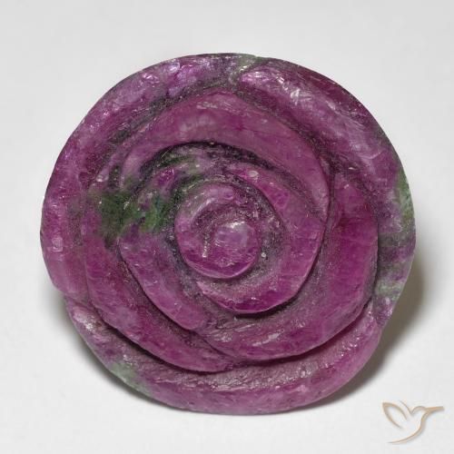 28.73 ct Carved Ruby-Zoisite, 22.9 x 22.2 mm From Tanzania, Photo A