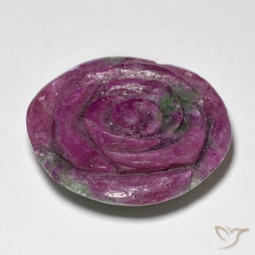 Ruby-Zoisite Gemstone in 22.9 x 22.2 mm Size for Sale, Ruby-Zoisite Stone in Wine Red Color