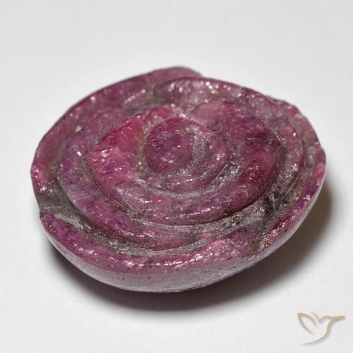 Ruby-Zoisite Gemstone in 20.9 x 20.1 mm Size for Sale, Ruby-Zoisite Stone in Medium Dark-Purple Color
