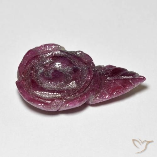 Ruby-Zoisite Gemstone in 22.6 x 14.4 mm Size for Sale, Ruby-Zoisite Stone in Reddish Purple Color