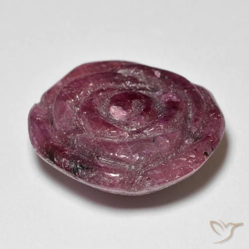 Ruby-Zoisite Gemstone in 19.5 x 18.8 mm Size for Sale, Ruby-Zoisite Stone in Reddish Purple Color