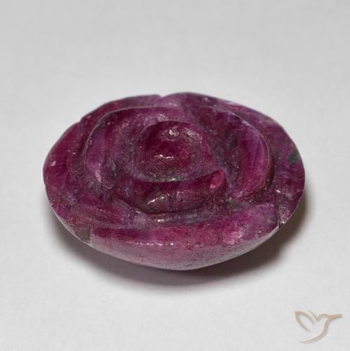 Ruby-Zoisite Gemstone in 17.1 x 17 mm Size for Sale, Ruby-Zoisite Stone in Magenta-Pink Color