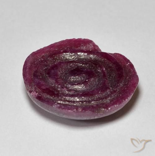 Ruby-Zoisite Gemstone in 16.9 x 16 mm Size for Sale, Ruby-Zoisite Stone in Medium Dark Reddish-Purple Color
