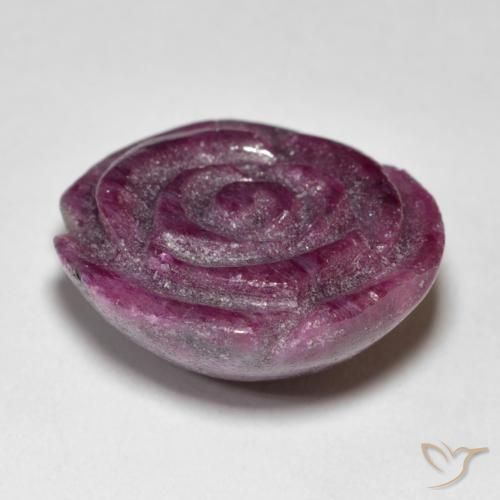 Ruby-Zoisite Gemstone in 19.3 x 18.3 mm Size for Sale, Ruby-Zoisite Stone in Medium Dark-Purple Color