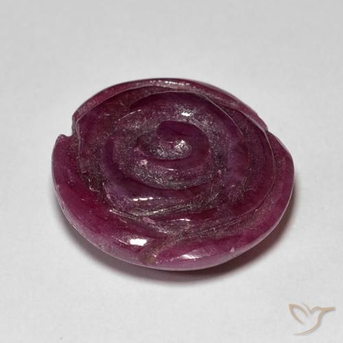 Ruby-Zoisite Gemstone in 18.3 x 17.1 mm Size for Sale, Ruby-Zoisite Stone in Dark Purple Color