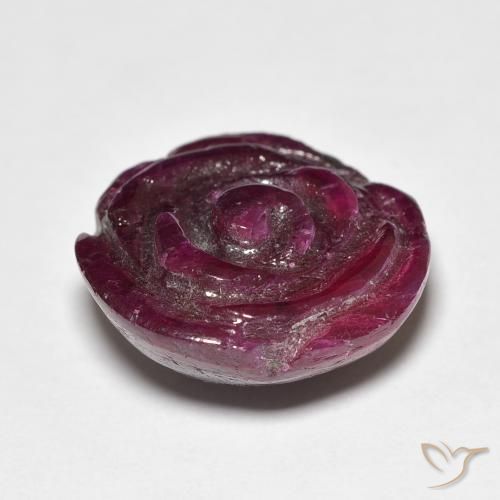 Ruby-Zoisite Gemstone in 15.9 x 15.4 mm Size for Sale, Ruby-Zoisite Stone in Medium Dark-Purple Color