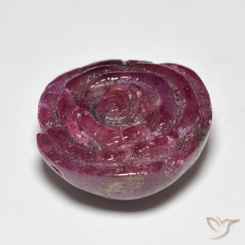 Ruby-Zoisite Gemstone in 16.9 x 16.3 mm Size for Sale, Ruby-Zoisite Stone in Medium Dark-Purple Color