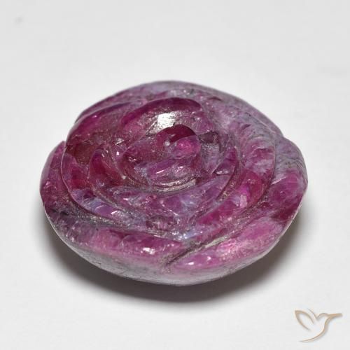 Ruby-Zoisite Gemstone in 18.3 x 18 mm Size for Sale, Ruby-Zoisite Stone in Reddish Purple Color