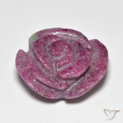 Ruby-Zoisite Gemstone in 17.8 x 16.7 mm Size for Sale, Ruby-Zoisite Stone in Reddish Purple Color