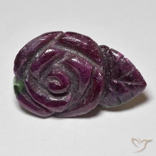 18.51ct Natural Multicolor Ruby-Zoisite, Flower Cut, Opaque