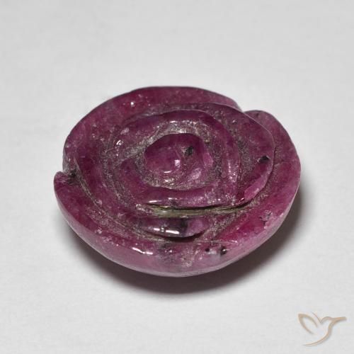 Ruby-Zoisite Gemstone in 14.8 x 14.2 mm Size for Sale, Ruby-Zoisite Stone in Reddish Purple Color