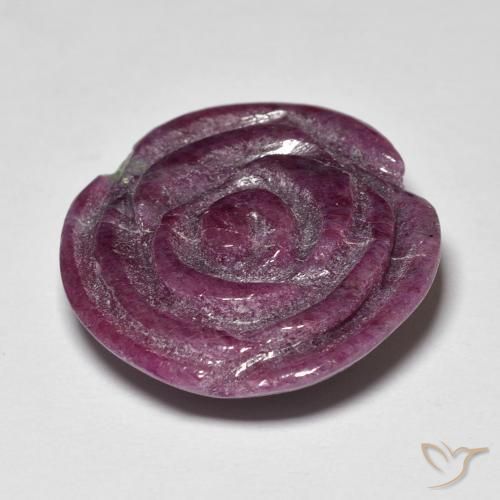 Ruby-Zoisite Gemstone in 19.3 x 19.1 mm Size for Sale, Ruby-Zoisite Stone in Plum Purple Color