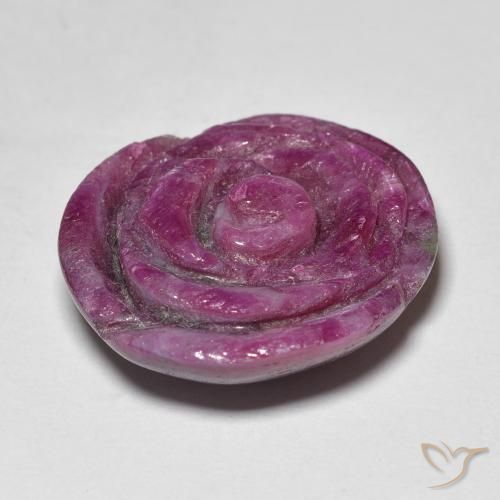 Ruby-Zoisite Gemstone in 19.3 x 18 mm Size for Sale, Ruby-Zoisite Stone in Plum Purple Color