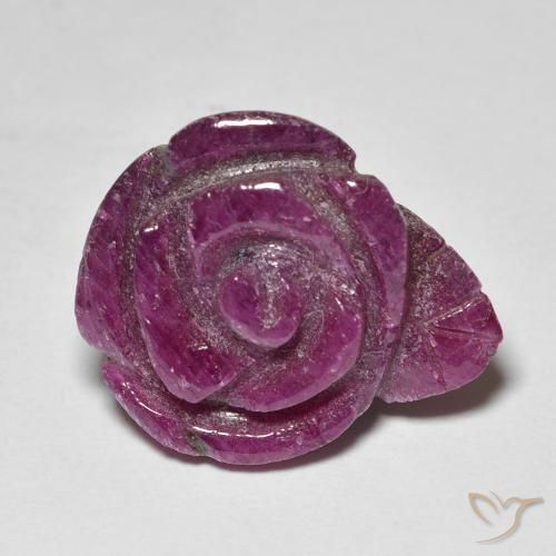 20,39 ct geschnitzter Rubin-Zoisit, 18,3 x 15,6 mm aus Tansania, Photo A