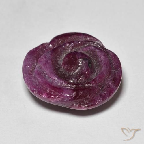 Ruby-Zoisite Gemstone in 14.7 x 13.6 mm Size for Sale, Ruby-Zoisite Stone in Medium Dark-Purple Color