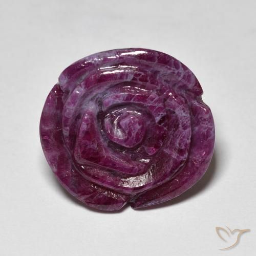 14.65 ct Carved Ruby-Zoisite, 16.7 x 16.6 mm From Tanzania, Photo A