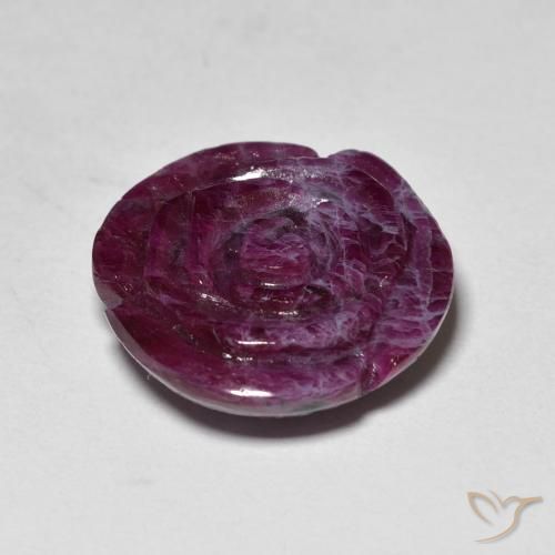 Ruby-Zoisite Gemstone in 16.7 x 16.6 mm Size for Sale, Ruby-Zoisite Stone in Sangria Purple Color