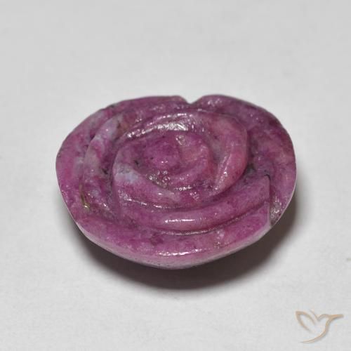 Ruby-Zoisite Gemstone in 17.1 x 16.6 mm Size for Sale, Ruby-Zoisite Stone in Medium Dark-Purple Color