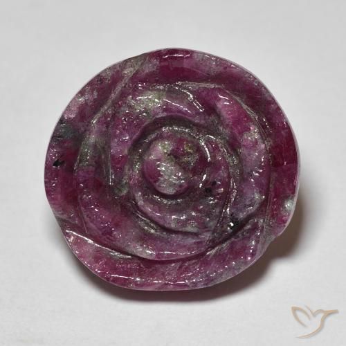 23.6 ct Carved Ruby-Zoisite, 18 x 17 mm From Tanzania, Photo A