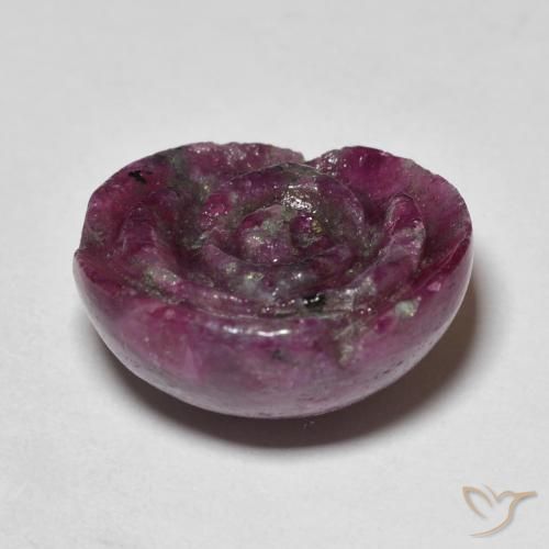 Ruby-Zoisite Gemstone in 18 x 17 mm Size for Sale, Ruby-Zoisite Stone in Plum Purple Color