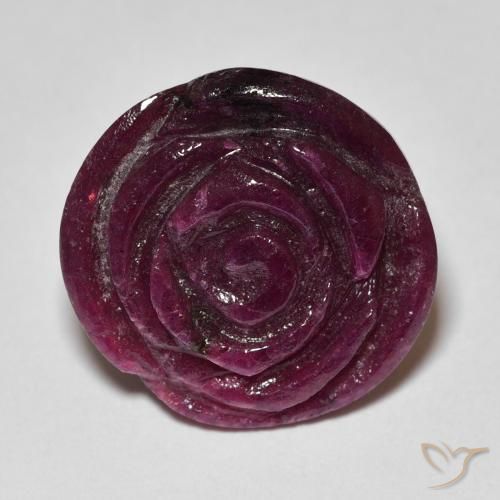 20.61ct Natural Raspberry Red Ruby-Zoisite, Flower Cut, Opaque