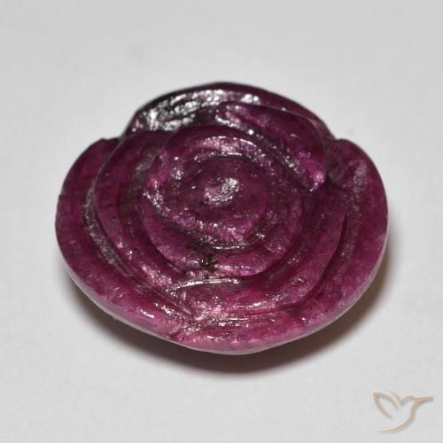 Ruby-Zoisite Gemstone in 17.5 x 16.7 mm Size for Sale, Ruby-Zoisite Stone in Raspberry Red Color